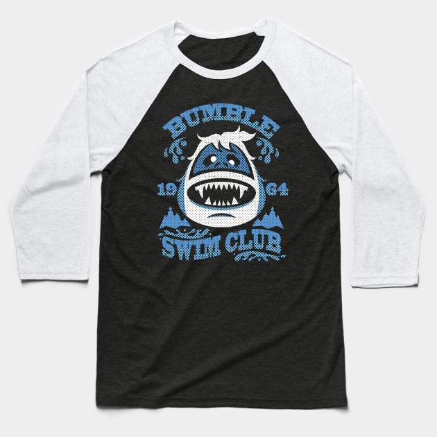 Bumble Swim Club Baseball T-Shirt by jrberger